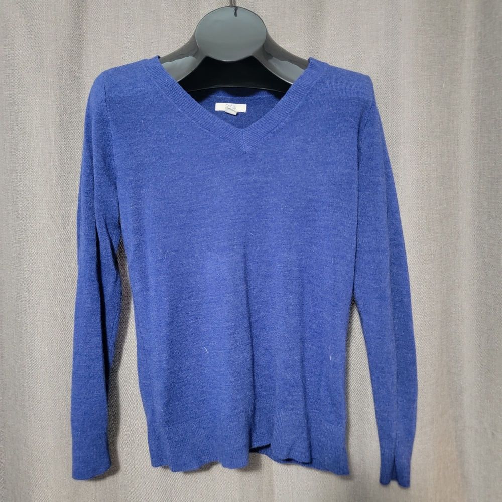 Croft & Barrow Blue V-Neck Sweater